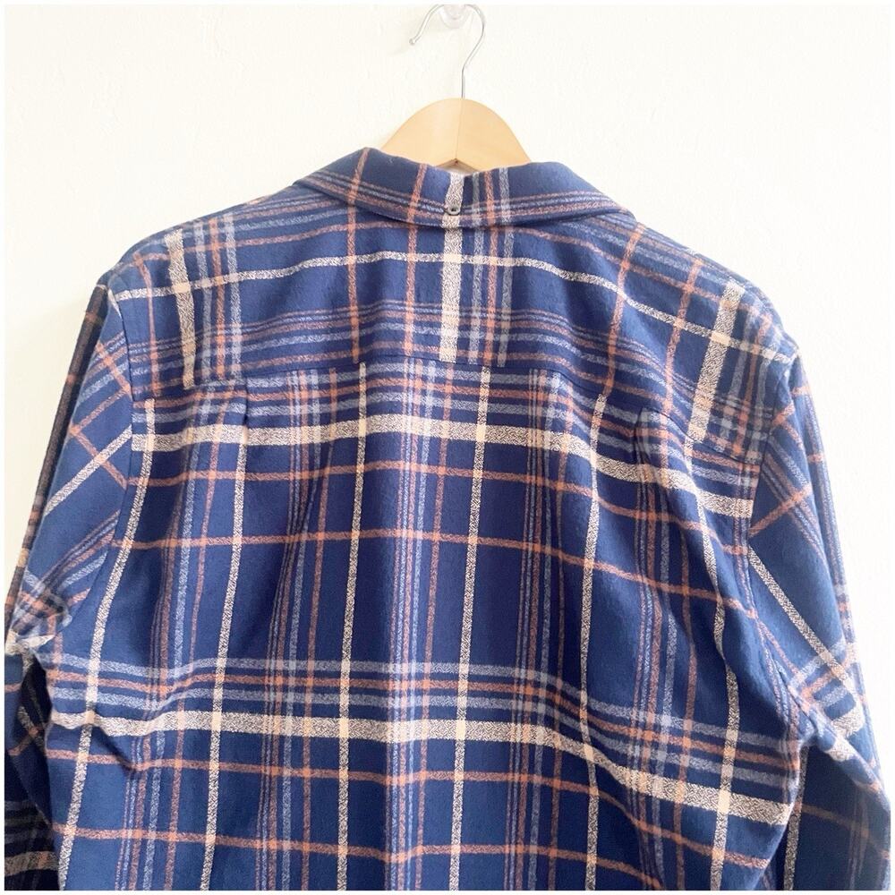 Joe's Jeans L71602 Mens Navy Boucle Flannel Button-Down Shirt Size Medium Preppy - Picture 4 of 8